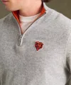 Naadam Nfl Signature Cashmere Color Blocked Quarter Zip In Gray