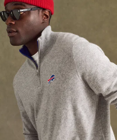 Naadam Nfl Signature Cashmere Color Blocked Quarter Zip In Neutral