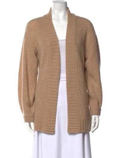 Pre-owned Naadam Open Front Sweater In Brown