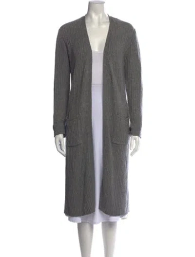 Pre-owned Naadam Open Front Sweater In Grey