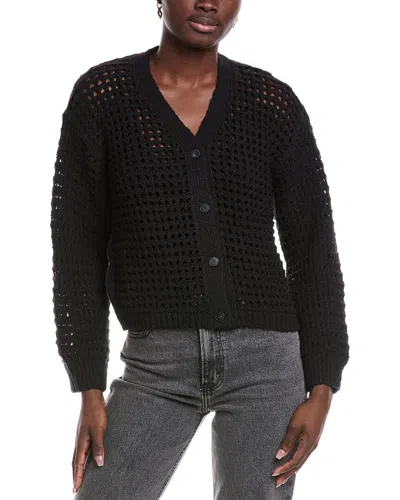 Naadam Open Knit Cardigan In Black