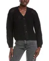 Naadam Open Knit Cardigan In Black