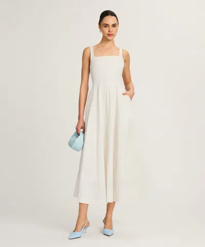 Naadam Organic Cotton Midi Dress In White