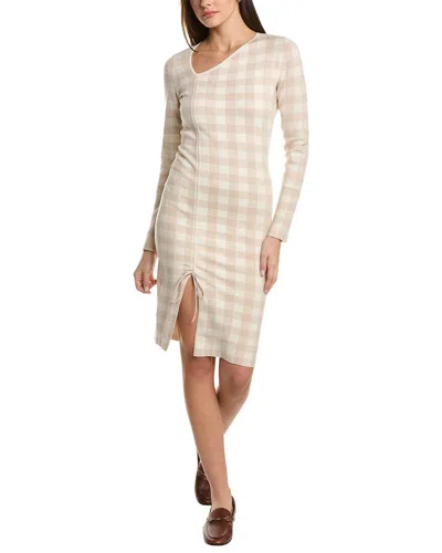 NAADAM NAADAM PLAID CASHMERE & LINEN-BLEND SWEATERDRESS