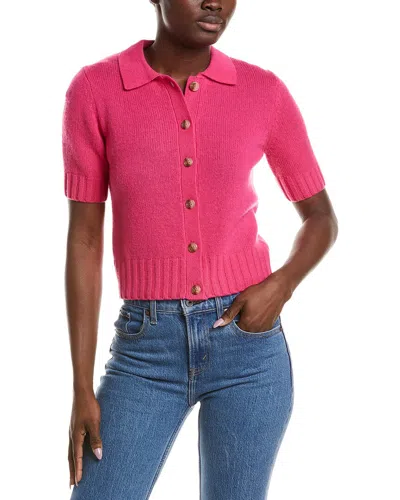 Naadam Premium Cashmere Collared Cardigan In Pink