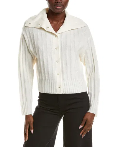 Naadam Premium Cashmere Reversible Collared Cardigan In White