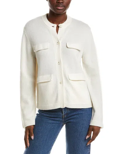 Naadam Premium Cashmere Sweater Jacket In White