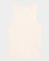 Naadam Racerback Cable-knit Cashmere Tank In Neutral