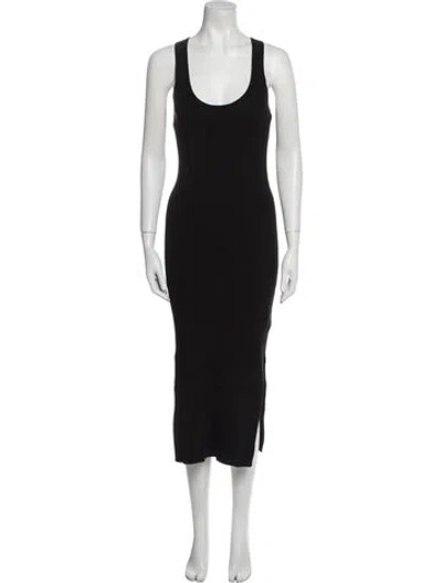 Pre-owned Naadam Scoop Neck Long Dress W/ Tags In Black