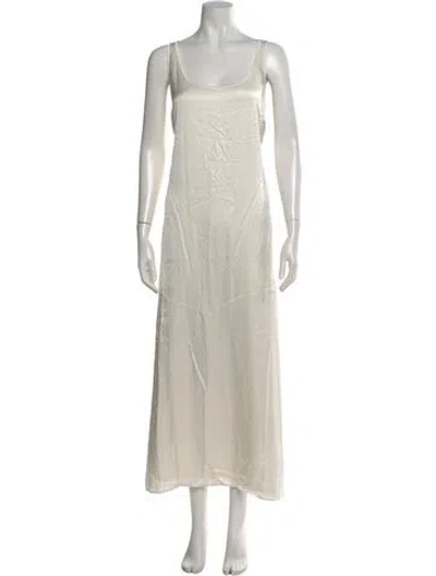 Pre-owned Naadam Scoop Neck Long Dress W/ Tags In Neutral
