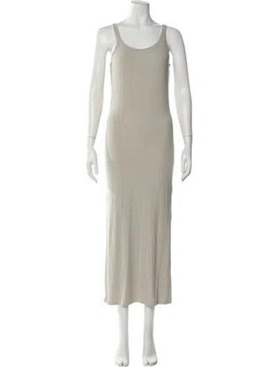 Pre-owned Naadam Scoop Neck Long Dress W/ Tags In Neutral
