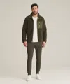 Naadam Sherpa Zip Up Jacket In Olive