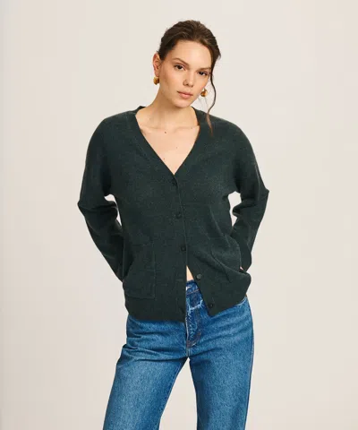 Naadam Signature Cashmere Boxy Cardigan In Blue