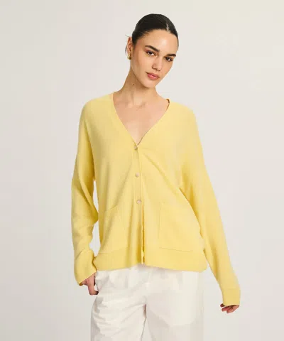 Naadam Signature Cashmere Boxy Cardigan In Yellow