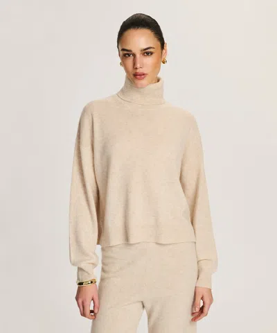 Naadam Signature Cashmere Boxy Turtleneck Sweater In Brown