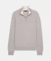 Naadam Signature Cashmere Color Blocked Quarter Zip In Cement