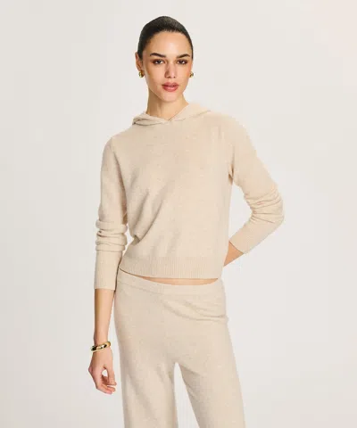 Naadam Signature Cashmere Cropped Hoodie In Brown