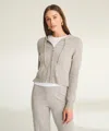 Naadam Signature Cashmere Cropped Zip Up Hoodie In Multi