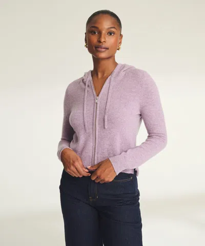 Naadam Signature Cashmere Cropped Zip Up Hoodie In Multi