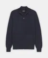 Naadam Signature Cashmere Full Zip Sweater In Navy