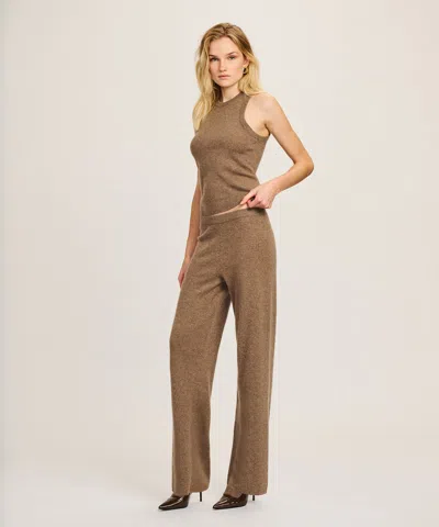 Naadam Signature Cashmere High Neck Tank In Brown