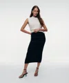 Naadam Signature Cashmere Pencil Skirt In Black