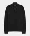 Naadam Signature Cashmere Quarter Zip In Black