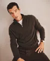 Naadam Signature Cashmere Quarter Zip In Brown