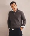 Naadam Signature Cashmere Quarter Zip In Gray