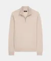 Naadam Signature Cashmere Quarter Zip In Light Sand