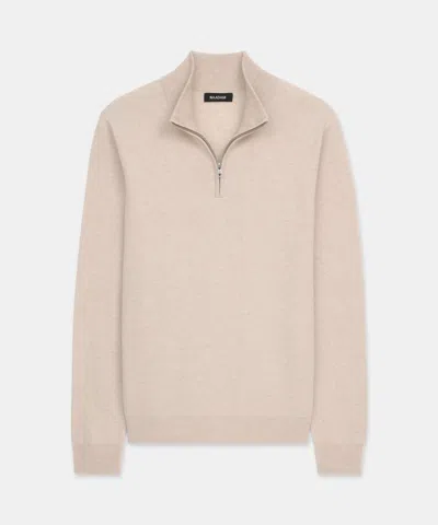 Naadam Signature Cashmere Quarter Zip In Light Sand