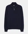Naadam Signature Cashmere Quarter Zip In Navy