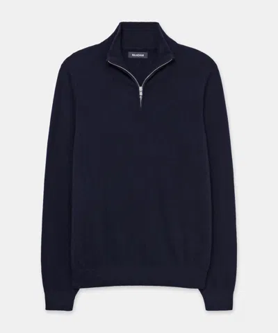 Naadam Signature Cashmere Quarter Zip In Navy