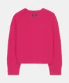 Naadam Signature Cashmere Raglan Crewneck Sweater In Bright Pink