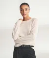 Naadam Signature Cashmere Raglan Crewneck Sweater In White