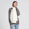 Naadam Signature Cashmere Ribbed Scarf In White