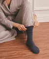 Naadam Signature Cashmere Ribbed Socks In Blue