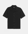 Naadam Signature Cashmere Short Sleeve Button Down In Black