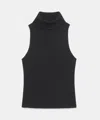Naadam Signature Cashmere Sleeveless Turtleneck In Black
