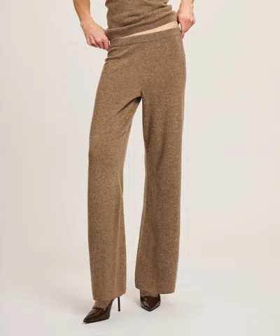 Naadam Signature Cashmere Straight Leg Pant In Brown