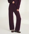 Naadam Signature Cashmere Straight Leg Pant In Burgundy