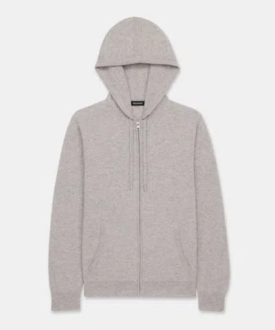 Naadam Signature Cashmere Zip Hoodie In Cement