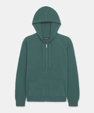 Naadam Signature Cashmere Zip Up Hoodie In Agave Green