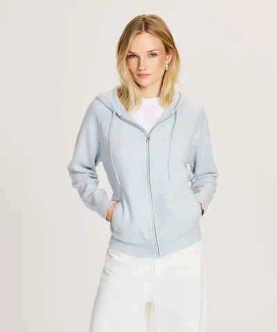 Naadam Signature Cashmere Zip Up Hoodie In Gray