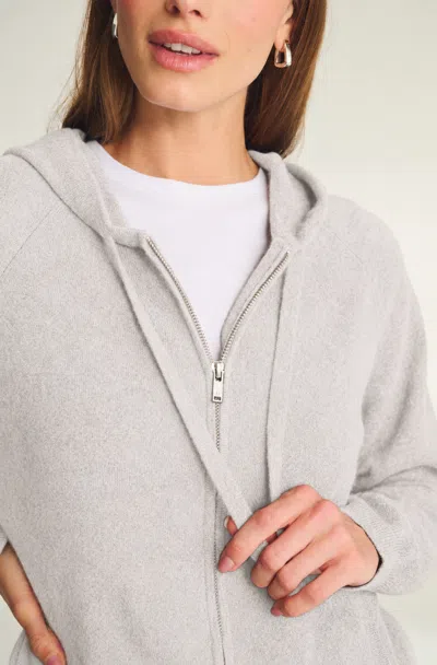 Naadam Signature Cashmere Cropped Zip Up Hoodie In Multi