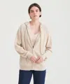 Naadam Signature Cashmere Zip Up Hoodie In Oatmeal