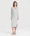 Naadam Silk Cashmere Cropped Cardigan In Cement