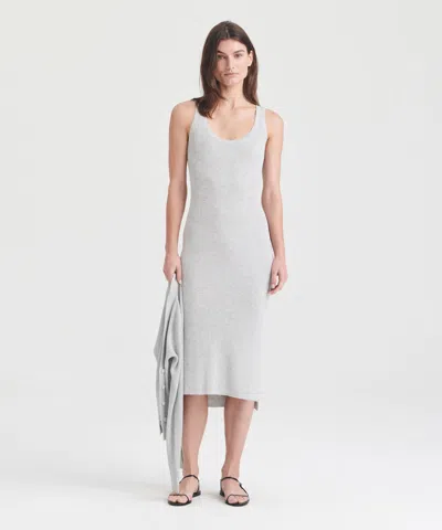 Naadam Silk Cashmere Midi Tank Dress In Cement