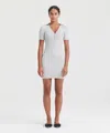 Naadam Silk Cashmere Polo Mini Dress In Cement