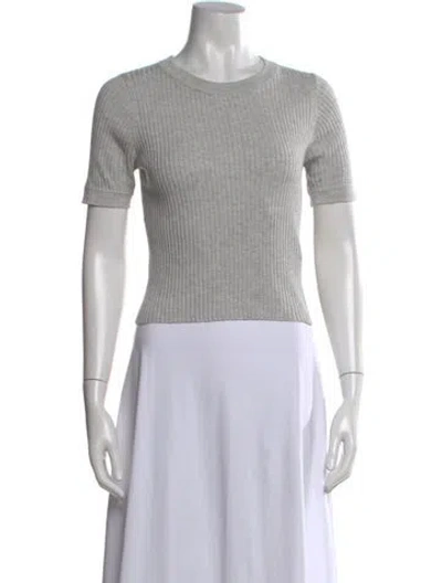 Pre-owned Naadam Silk Crew Neck Sweater In Gray
